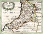 Old map of Ceredigion / Hen fap o Geredigion